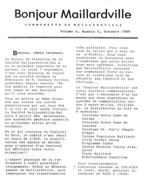   BONJOUR MAILLARDVILLE, 1989   , page 1