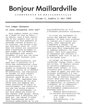   BONJOUR MAILLARDVILLE, 1989   , page 1