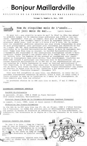  BONJOUR MAILLARDVILLE, 1988   , page 1