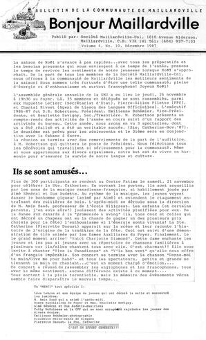  BONJOUR MAILLARDVILLE, 1987   , page 1