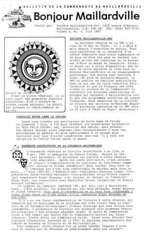   BONJOUR MAILLARDVILLE, 1987   , page 1