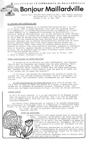   BONJOUR MAILLARDVILLE, 1987   , page 1