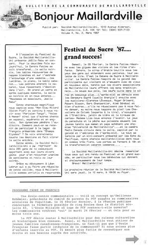   BONJOUR MAILLARDVILLE, 1987   , page 1