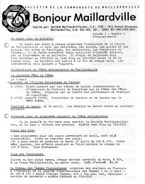   BONJOUR MAILLARDVILLE, 1984   , page 1