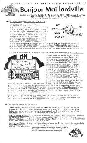  BONJOUR MAILLARDVILLE, 1986   , page 1