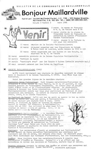   BONJOUR MAILLARDVILLE, 1986   , page 1