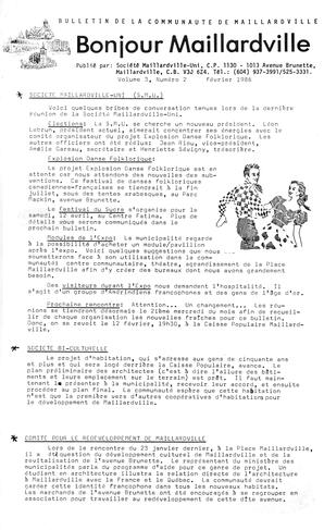   BONJOUR MAILLARDVILLE, 1986   , page 1