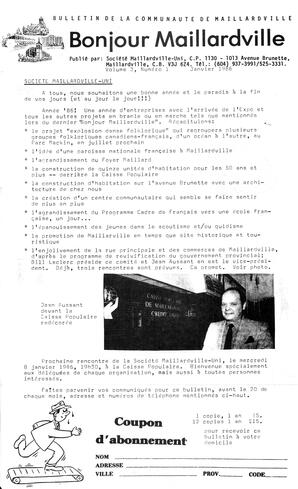   BONJOUR MAILLARDVILLE, 1986   , page 1