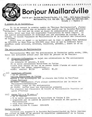   BONJOUR MAILLARDVILLE, 1984   , page 1