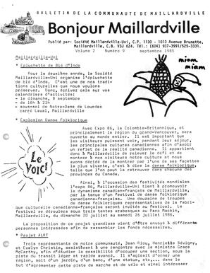   BONJOUR MAILLARDVILLE, 1985   , page 1