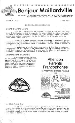   BONJOUR MAILLARDVILLE, 1985   , page 1