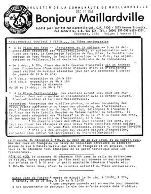   BONJOUR MAILLARDVILLE, 1984   , page 1
