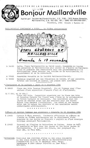   BONJOUR MAILLARDVILLE, 1984   , page 1