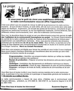   LE R�VERB�RE �CLAIR�, 2002-2003   , page 11