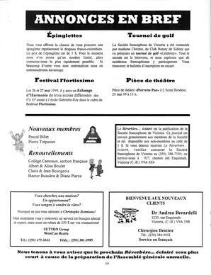   LE R�VERB�RE �CLAIR�, 1999   , page 14