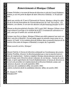   LE R�VERB�RE �CLAIR�, 2002   , page 3