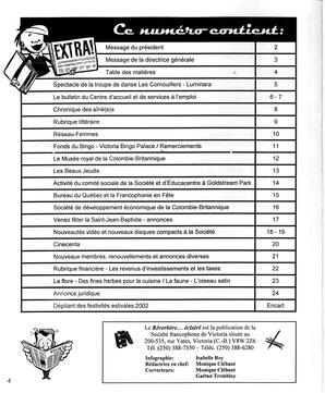   LE R�VERB�RE �CLAIR�, 2002   , page 4