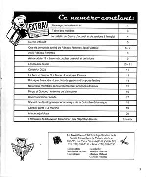   LE R�VERB�RE �CLAIR�, 2002   , page 3