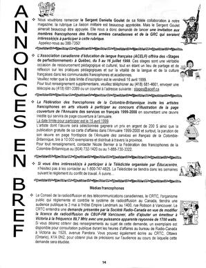   LE R�VERB�RE �CLAIR�, 1999   , page 14