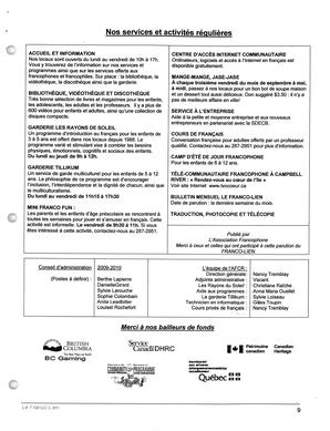   LE FRANCO-LIEN, 2009   , page 9