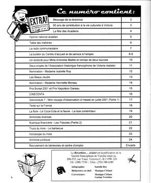   LE R�VERB�RE �CLAIR�, 2001   , page 6