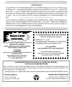   LE R�VERB�RE �CLAIR�, 2001   , page 15