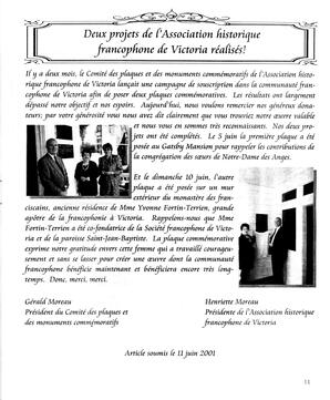   LE R�VERB�RE �CLAIR�, 2001   , page 11