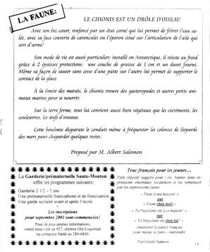   LE R�VERB�RE �CLAIR�, 2001   , page 15