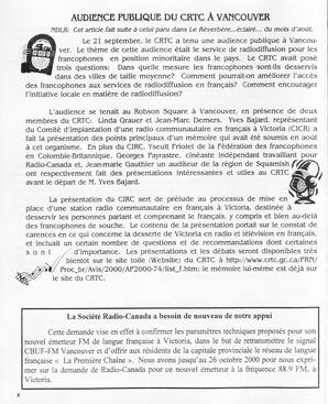   LE R�VERB�RE �CLAIR�, 2000   , page 8
