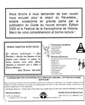   LE R�VERB�RE �CLAIR�, 2000   , page 10