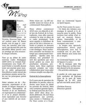   LE RÉVERBÈRE, 2009-2010   , page 5