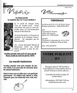   LE RÉVERBÈRE, 2008-2009   , page 17