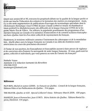   LE RÉVERBÈRE, 2008   , page 17