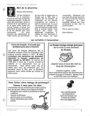   LE FRANCO-LIEN, 2008   , page 2