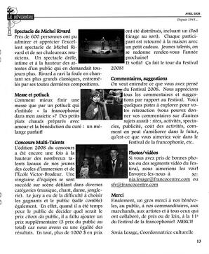   LE RÉVERBÈRE, 2008   , page 13