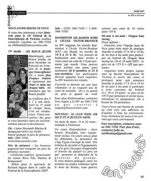   LE RÉVERBÈRE, 2007   , page 15