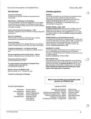   LE FRANCO-LIEN, 2007   , page 9