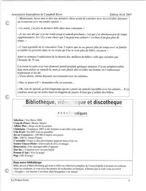   LE FRANCO-LIEN, 2007   , page 7