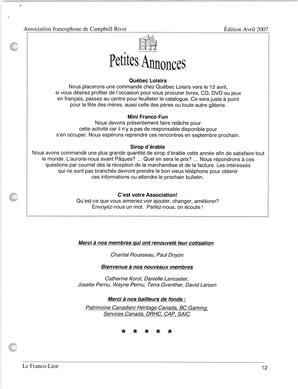   LE FRANCO-LIEN, 2007   , page 12
