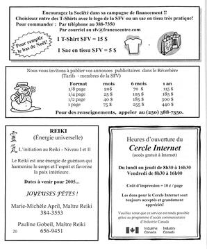   LE RÉVERBÈRE, 2004-2005   , page 20
