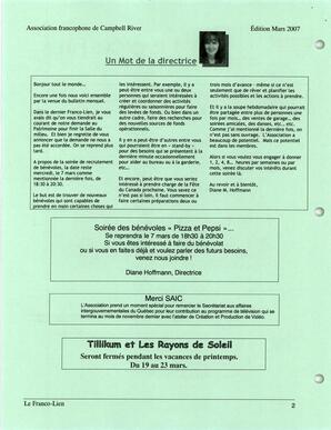   LE FRANCO-LIEN, 2007   , page 2
