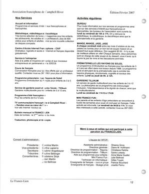   LE FRANCO-LIEN, 2007   , page 12