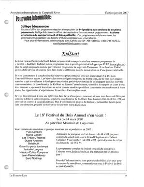   LE FRANCO-LIEN, 2007   , page 7
