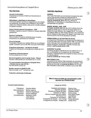   LE FRANCO-LIEN, 2007   , page 12