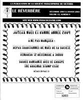 LE RÉVERBÈRE, 2003-2004