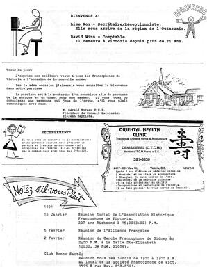   BULLETIN MENSUEL, 1991   , page 2