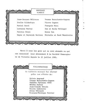   BULLETIN MENSUEL, 1985   , page 8