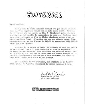   BULLETIN MENSUEL, 1985   , page 2