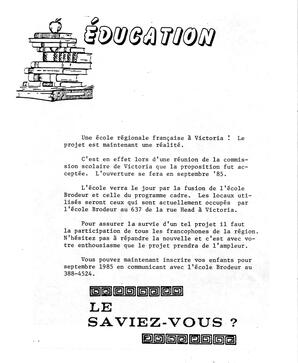  BULLETIN MENSUEL, 1985   , page 4