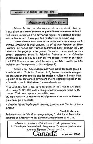   LE MOUSTIQUE PACIFIQUE, 2006   , page 3